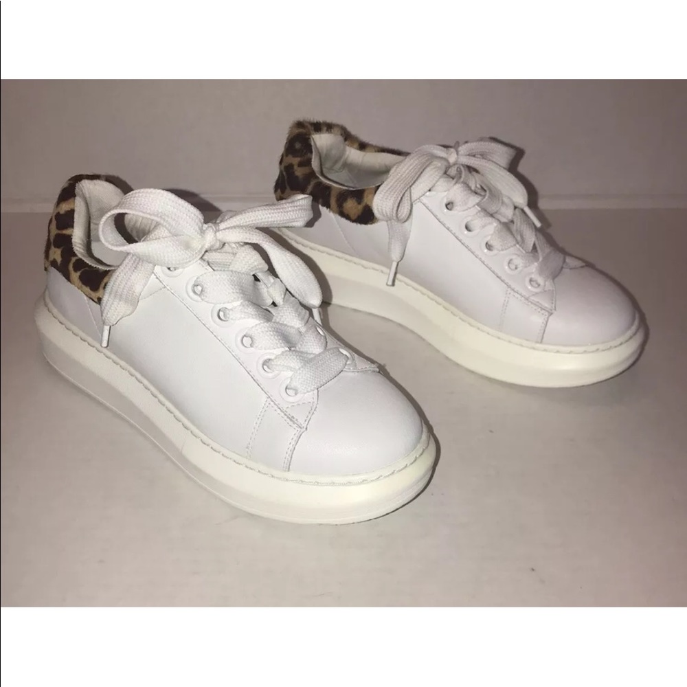 Steven by Steve Madden Glazed Leopard White Shoes